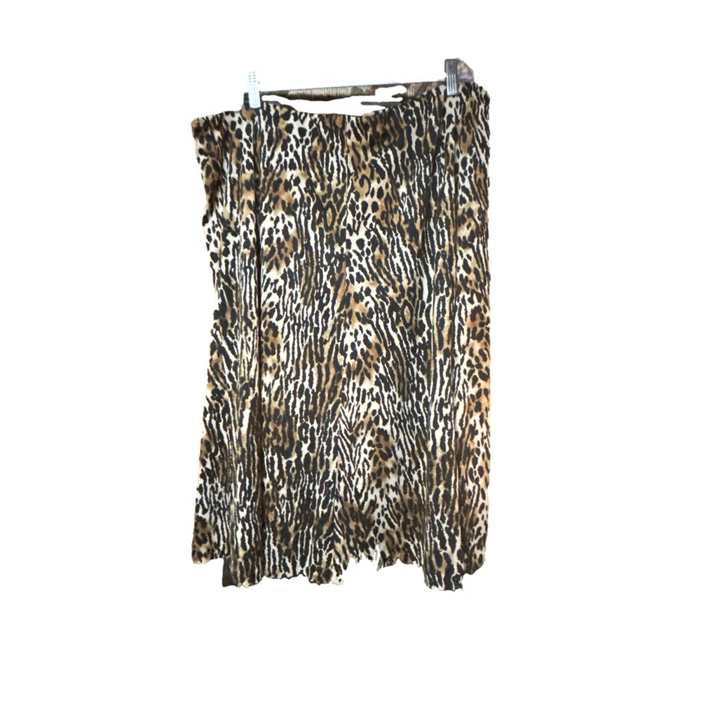 Jones New York Skirt Womens Brown Animal Print Size 2X - Picture 3 of 8